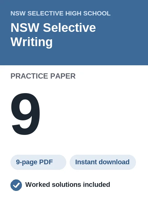 NSW Selective Writing Practice Paper 9