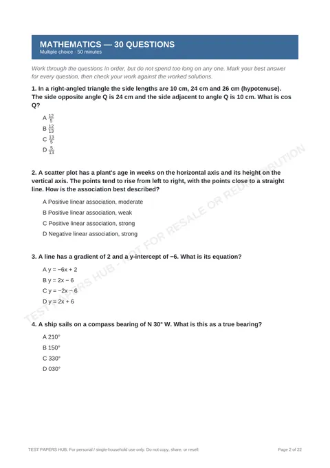 Questions preview