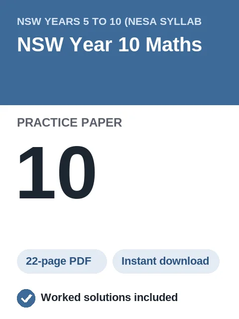 NSW Year 10 Maths Practice Paper 10