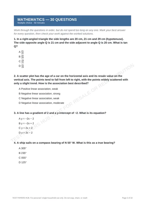Questions preview
