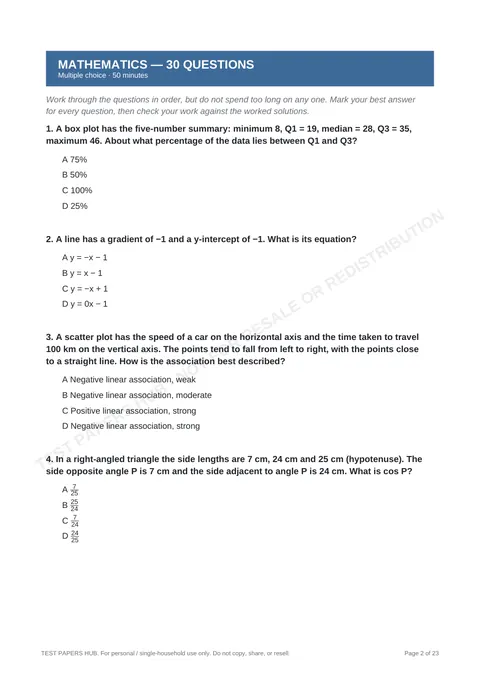 Questions preview