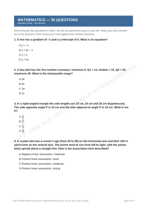Questions preview
