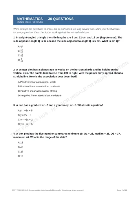Questions preview