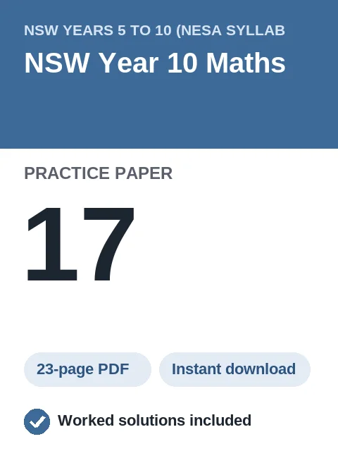 NSW Year 10 Maths Practice Paper 17
