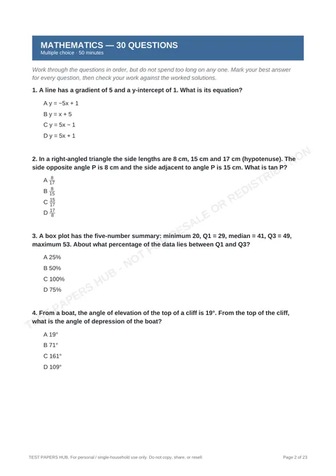 Questions preview