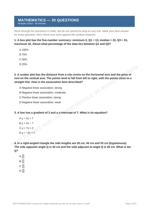 Questions preview