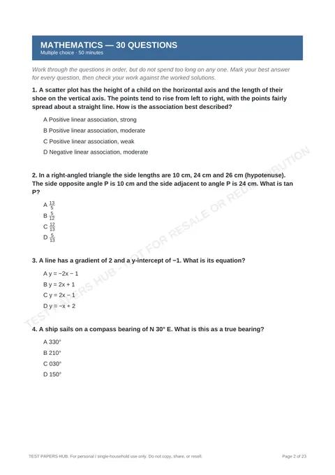 Questions preview