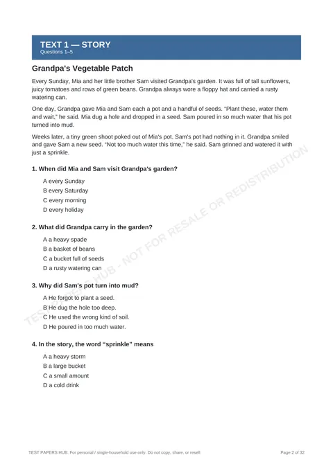 Questions preview