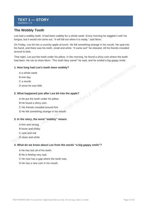 Questions preview