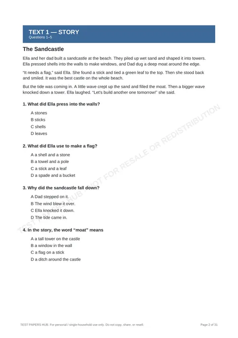 Questions preview