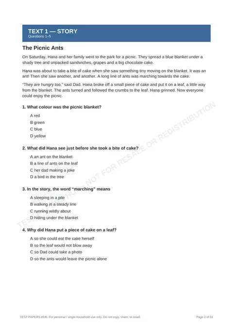 Questions preview
