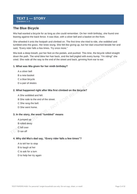 Questions preview