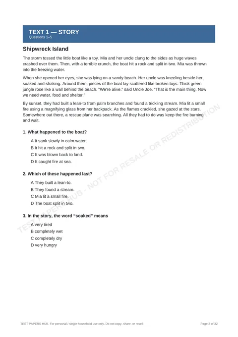 Questions preview