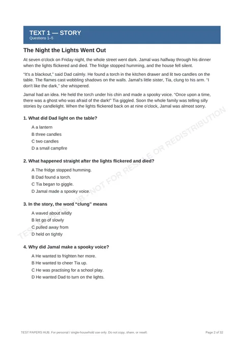 Questions preview