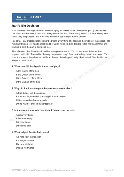 Questions preview