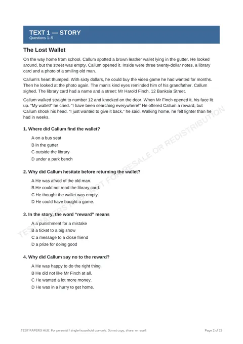 Questions preview