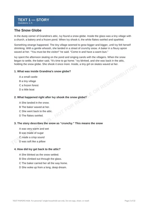 Questions preview