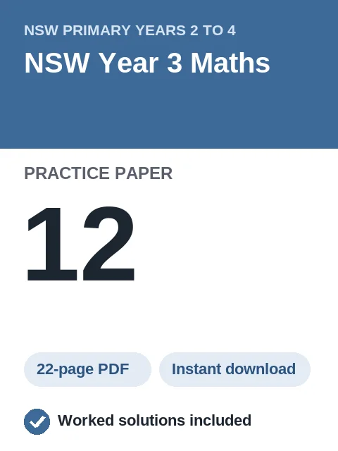 NSW Year 3 Maths Practice Paper 12
