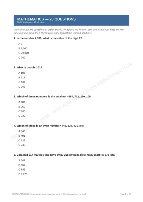 Questions preview