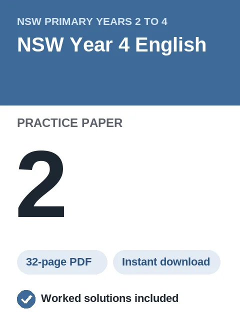 NSW Year 4 English Practice Paper 2