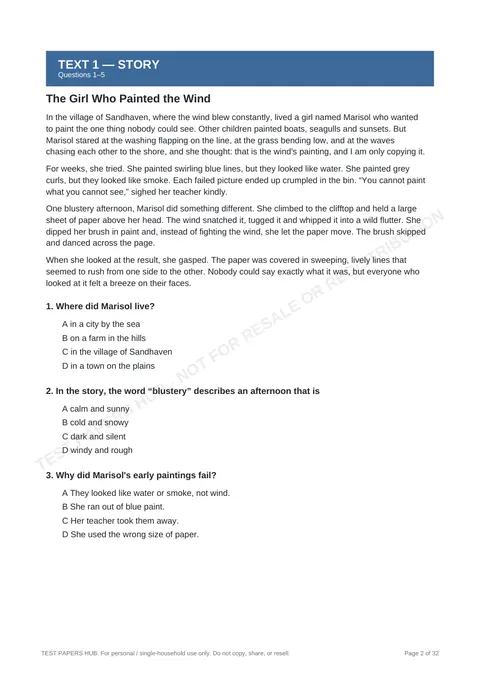 Questions preview