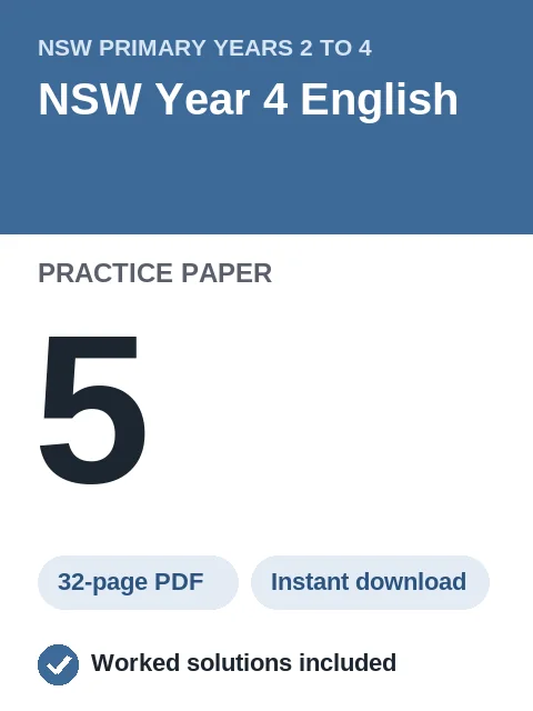 NSW Year 4 English Practice Paper 5