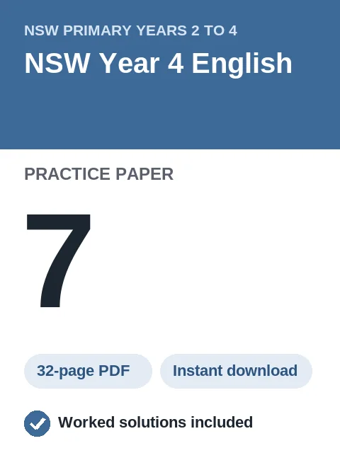 NSW Year 4 English Practice Paper 7