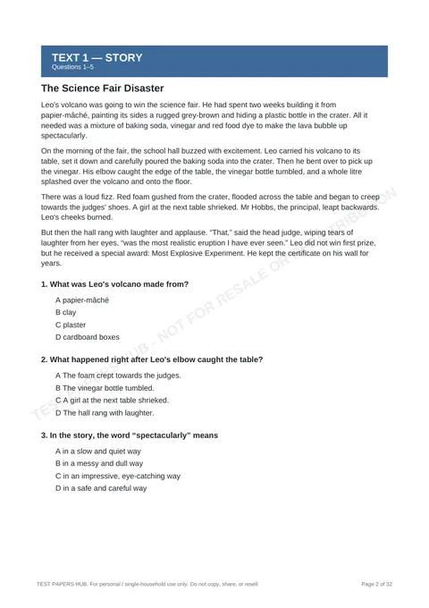 Questions preview