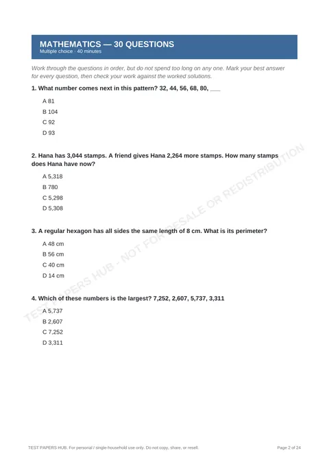 Questions preview