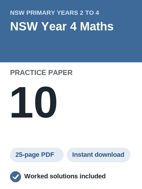 NSW Year 4 Maths Practice Paper 10