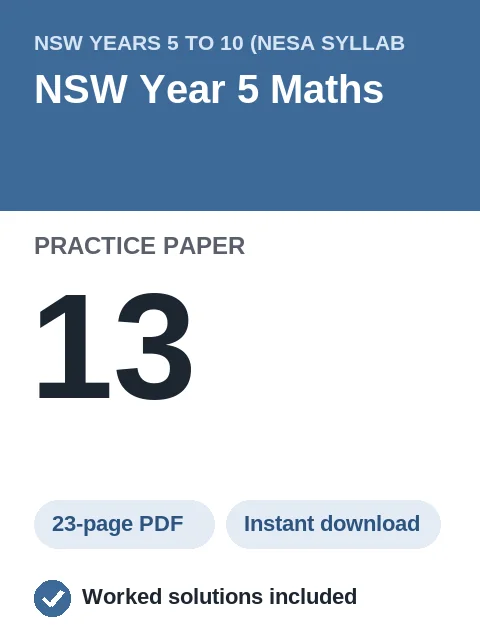 NSW Year 5 Maths Practice Paper 13