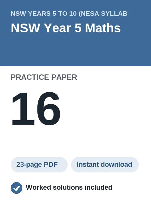 NSW Year 5 Maths Practice Paper 16