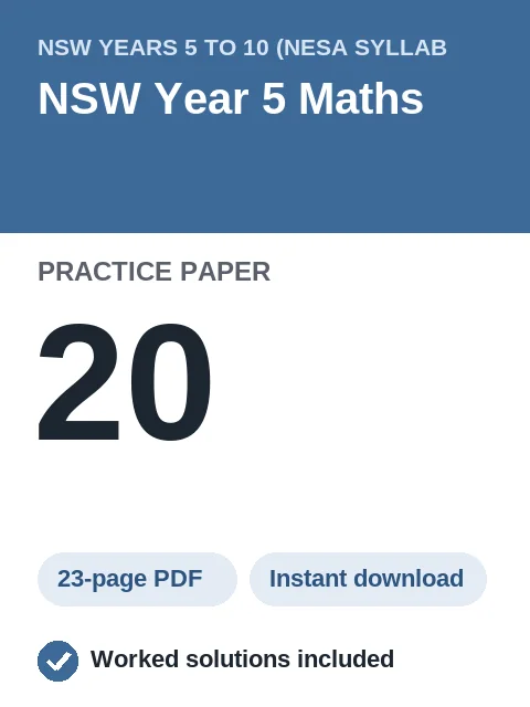 NSW Year 5 Maths Practice Paper 20