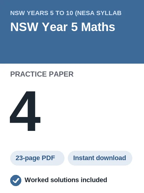 NSW Year 5 Maths Practice Paper 4