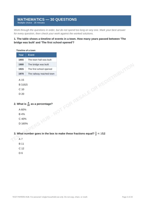 Questions preview