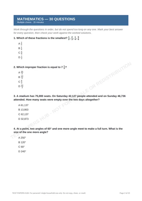 Questions preview