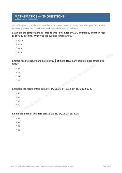 Questions preview