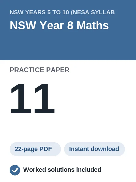NSW Year 8 Maths Practice Paper 11