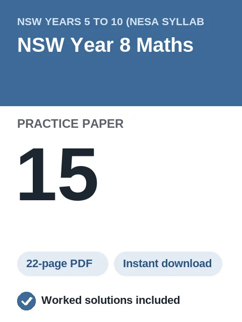NSW Year 8 Maths Practice Paper 15
