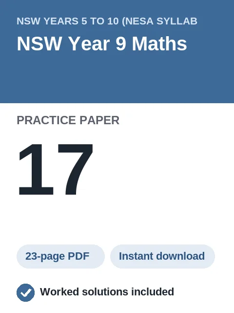 NSW Year 9 Maths Practice Paper 17