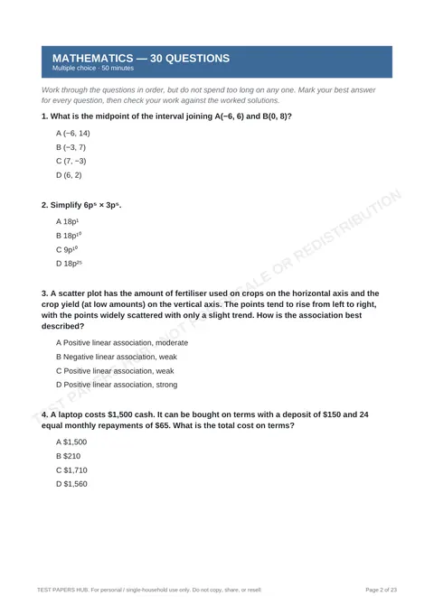 Questions preview
