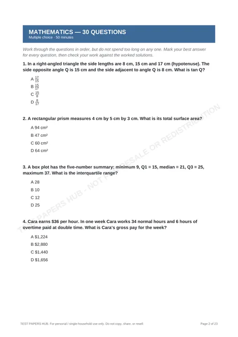Questions preview