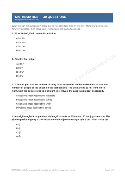 Questions preview