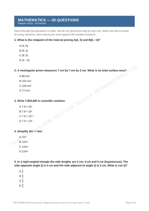 Questions preview