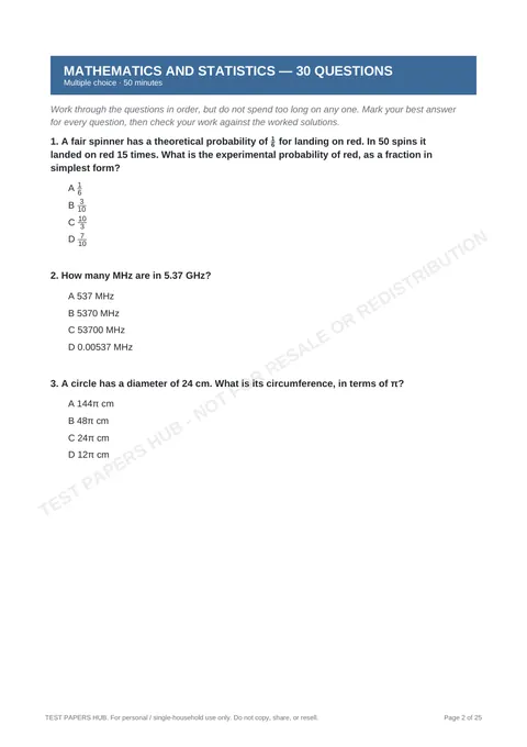 Questions preview