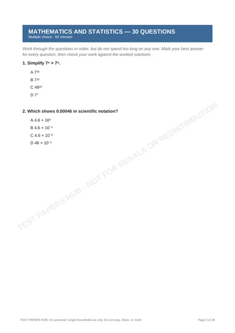 Questions preview