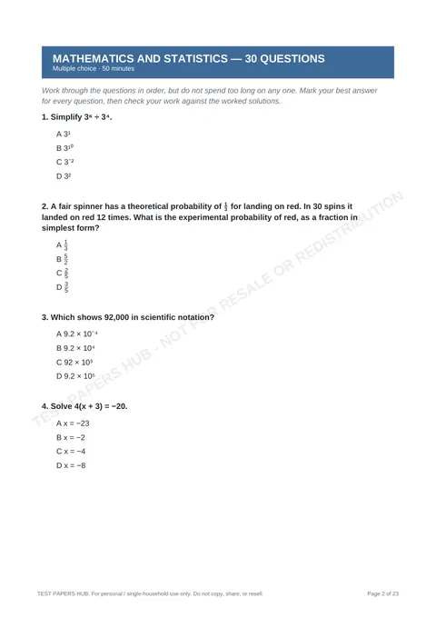 Questions preview