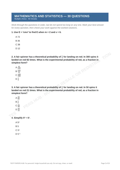 Questions preview