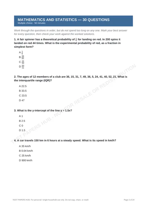 Questions preview
