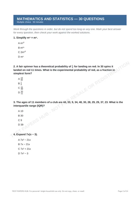Questions preview